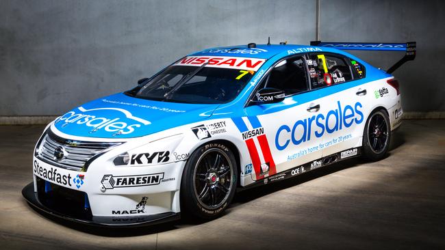 Todd Kelly's Nissan Motorsport Altima in retro livery for the Sandown 500.