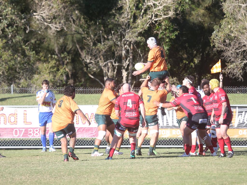 GCDRU grand final rematch, round 9. Surfers Paradise Dolphins v Griffith Uni Colleges Knights. June 8 2024, picture: Richard Gosling