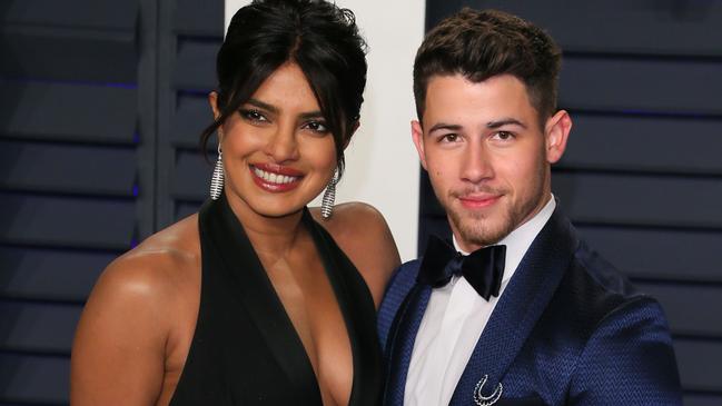 We’re not sure if the initial mistake or the apology to Priyanka Chopra and Nick Jonas was worse. Picture: Lacroix/AFP