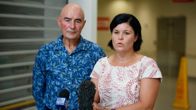 Health Minister Natasha Fyles and NT Chief Health Officer Hugh Heggie at a coronavirus press conference in March. Picture: GLENN CAMPBELL