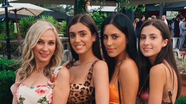 (L-R) Alexandra Censori with Bianca, Alyssia and Angelina Censori at a family wedding in early 2020. Source: Instagram