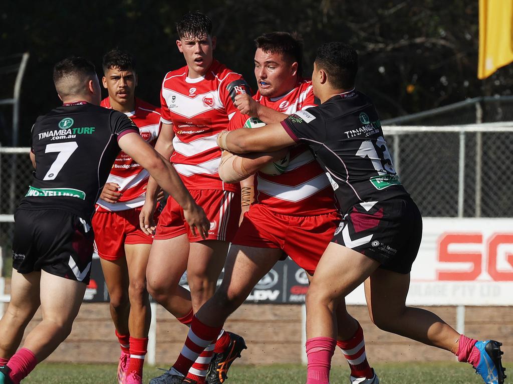 Palm beach Currumbin SHS v Marsden SHS, Wynnum Manly Leagues Club. Picture: Liam Kidston