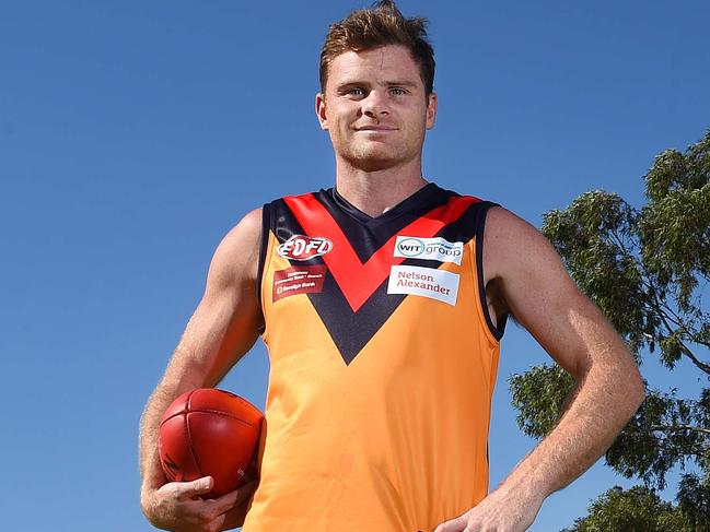 SUNDAY HERALD SUN EXCLUSIVE., For Sunday, February 14. Former Magpie and Giant Heath Shaw is playing for the Essendon District League club East Keilor in 2021. Picture: Josie Hayden