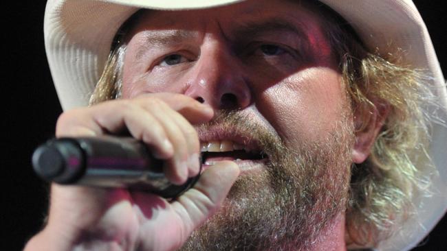 Toby Keith will perform at CMC Rocks the Hunter in 2014. Picture: AP/Stephen Flood.