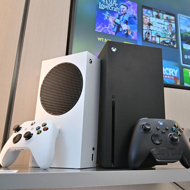 Microsoft's Xbox Series X (black) and series S (white) gaming consoles. Picture: AFP