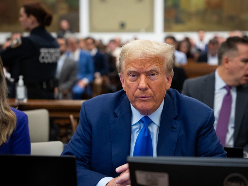 Former US President Donald Trump appears in the courtroom for his civil fraud trial at New York. Picture: AFP