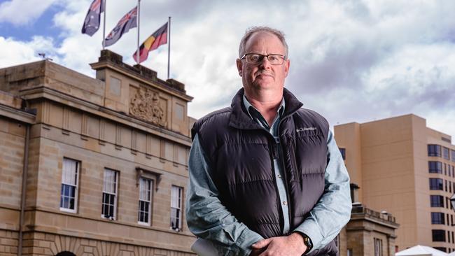 West Coast Mayor Shane Pitt visited Parliament House, calling for government help to boost the economy in the region. Picture: Linda Higginson