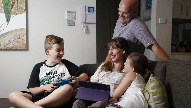 Nick and Danielle with children Sam and Hayley. Picture: David Swift