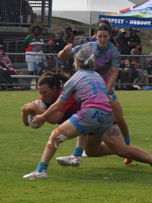 Open women's grand final between Kulpiyam and Coastal Neurs at the Mackay Indigenous Rugby League Carnival. Picture: Mitch Bourke.