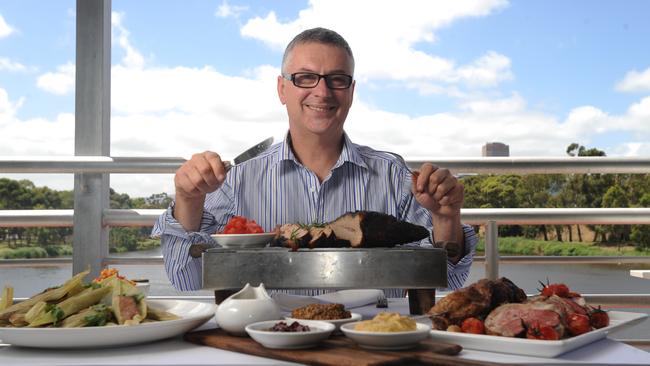 Chef and owner Ray Mauger at his Red Ochre Grill and River Cafe venues on Memorial Drive, Adelaide.