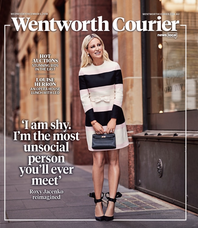 Roxy Jacenko on the cover of the Wentworth Courier.