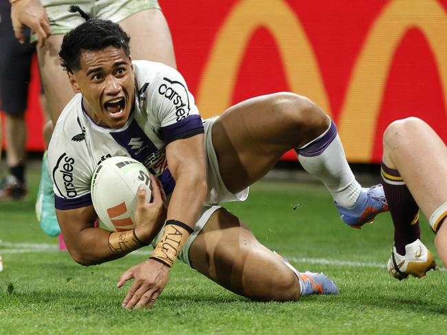 NRL 2023 RD27 BRISBANE BRONCOS V MELBOURNE STORM - SUALAUVI FAALOGO