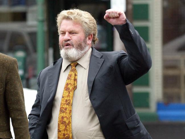 Clark outside Warrnambool Magistrate Court in 2003. Picture: David Crosling