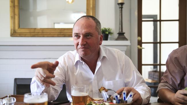 Barnaby Joyce visits Scone during his by-election campaign for New England. (Pic: Dylan Robinson)