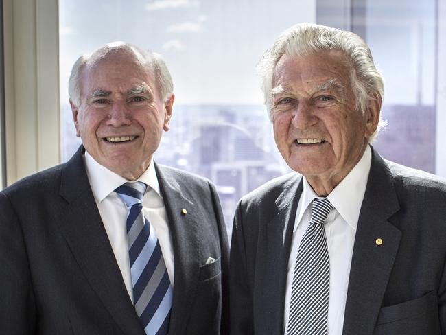 John Howard and Bob Hawke