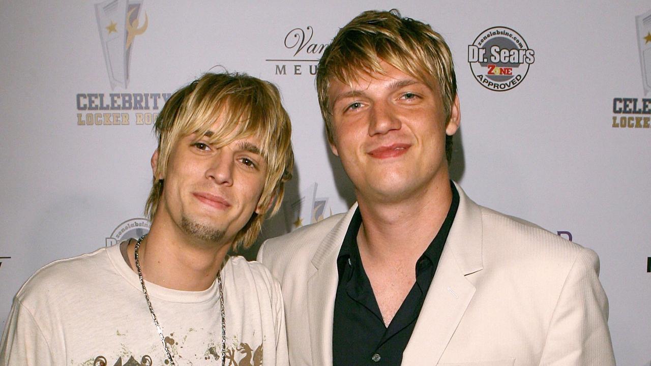 Aaron Carter and Nick Carter in 2006. Picture: Michael Buckner/Getty Images