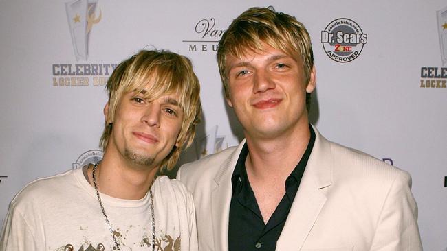 Aaron Carter and Nick Carter in 2006. Picture: Michael Buckner/Getty Images