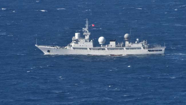 General intelligence ship Tianguanxing (AGI-797) transits through the Arafura Sea on July 11. Picture: Supplied