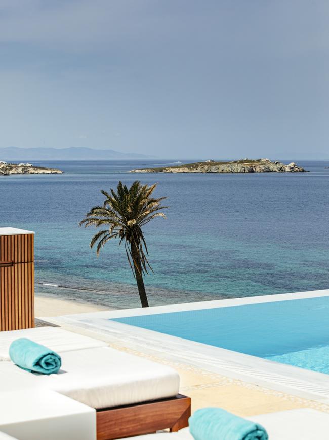 Poolside at Bill & Coo in Mykonos. Picture: Elise Hassey