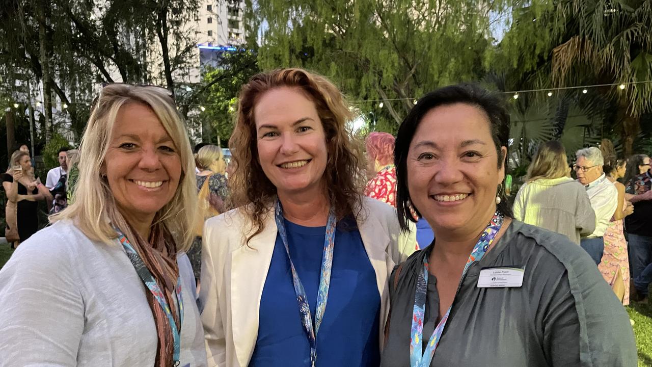 Laurie Pritchard, Fiona Dix and Lainie Poon attend the Tropical Innovation Festival in Cairns. Photo: Catherine Duffy.