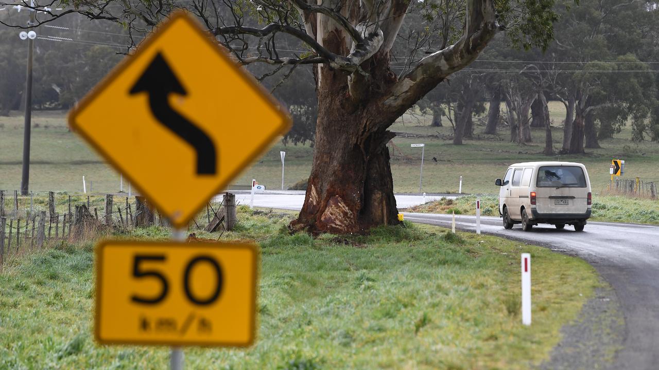 The scene of the fatal crash near Ballarat.