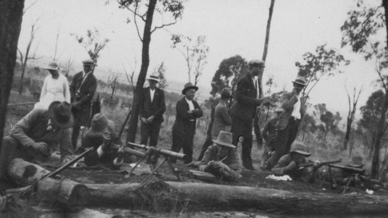 Competitors at the Kingaroy Rifle Club, 1930. A testament to community spirit and friendly competition. Source: Unknown