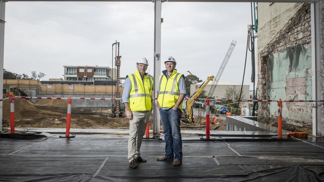 Joint Venture Partner Julian Gerner and Steller’s Simon Pitard on site of the Continental Hotel redevelopment in Sorrento.