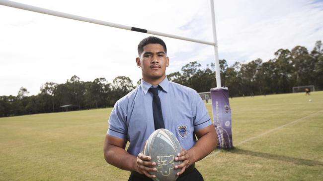 Mabel Park SHS’s Alex Leapai was one of our Super Eight Rookies.(News Corp/Attila Csaszar)