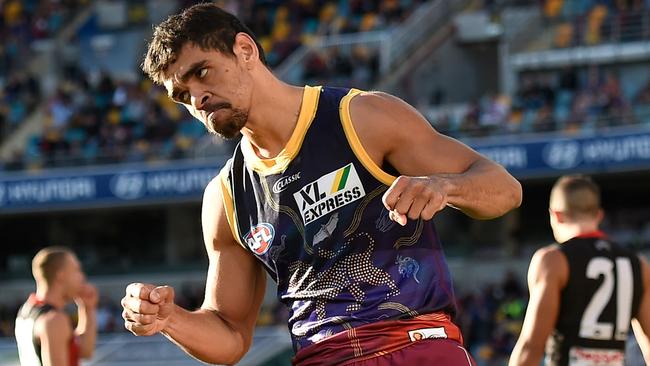 Charlie Cameron and the Lions could play in a Grand Final on their home ground — if they make it. Picture: AFL Photos/Getty Images