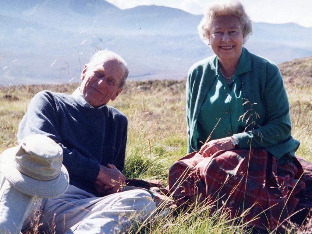 The Queen uploaded an intimate photo of Philip a day before his funeral. Picture: The Countess of Wessex via Getty Images