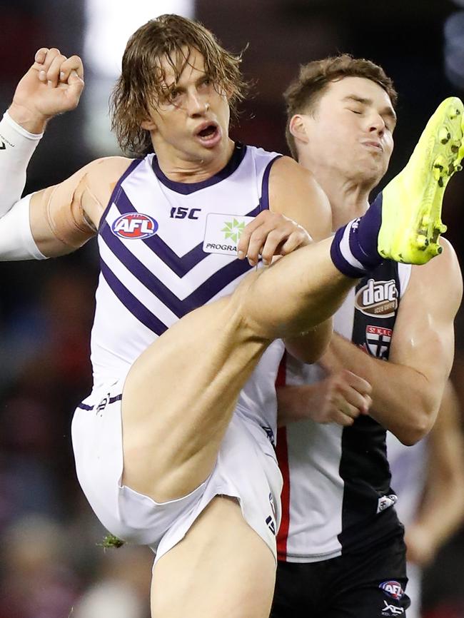 Fyfe can kick goals. Picture: Michael Willson/AFL Photos via Getty Images