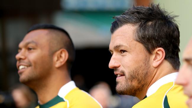 Kurtley Beale and Adam Ashley-Cooper, suspended following pressure from Wallaby teammates. Picture Gregg Porteous