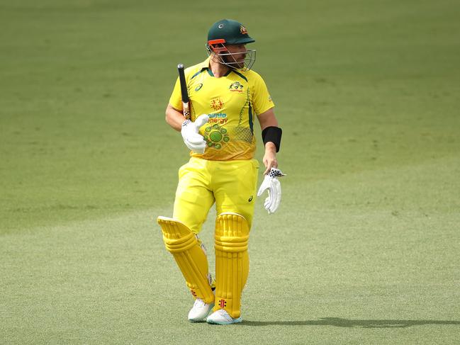 Aaron Finch’s ODI future is in jeopardy after another failure. Picture: Getty Images