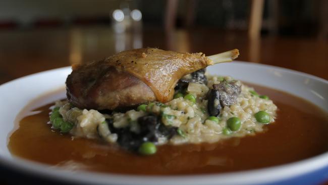 thE duck and porcini risotto. PictureS: PATRICK GEE