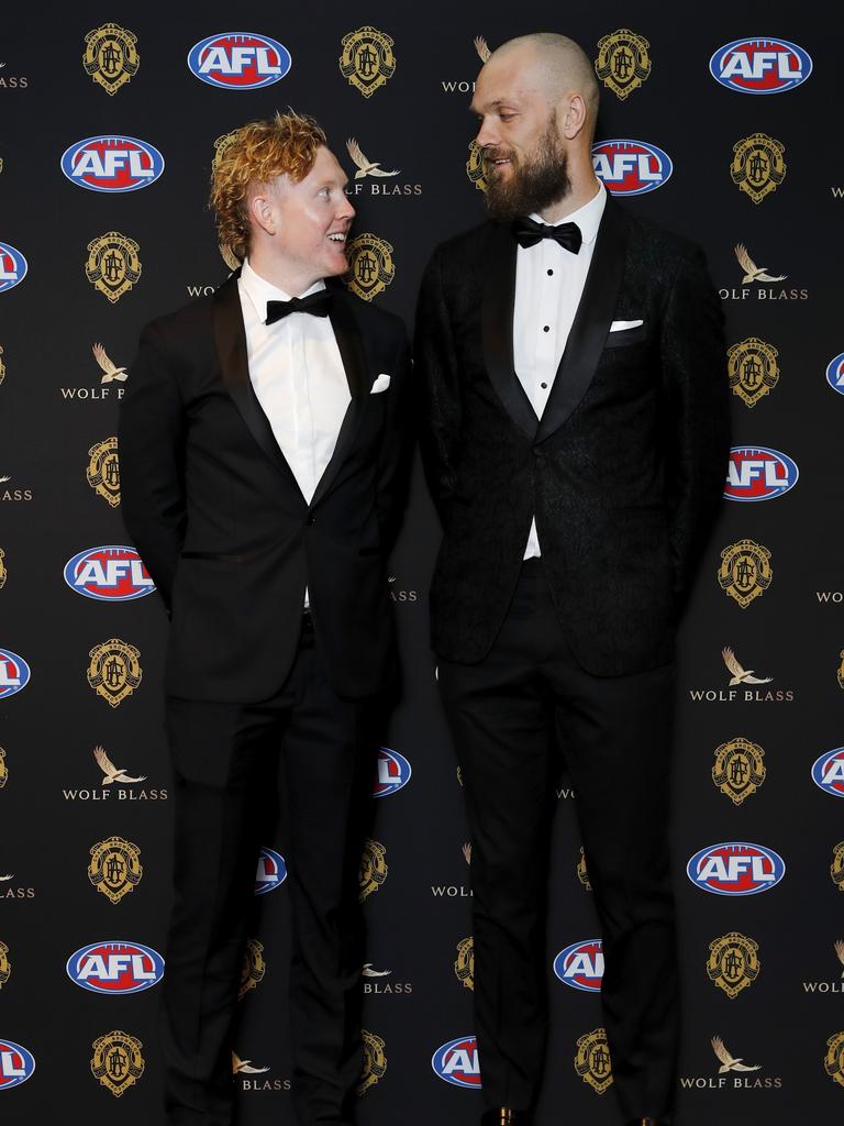 The odd couple. Photo by Dylan Burns/AFL Photos via Getty Images.