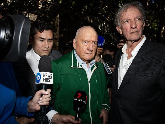 18-11-2024 - Broadcaster Alan Jones leaves Day Street police station after being granted bail. Photo: Liam Mendes / The Australian