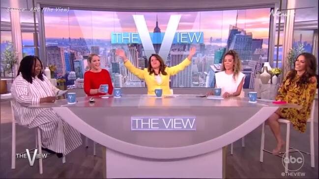 The View cheers after Fox axes Tucker Carlson