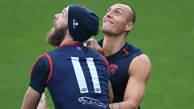 Max Gawn and Braydon Preuss are eager to form a a ruck duo next year.