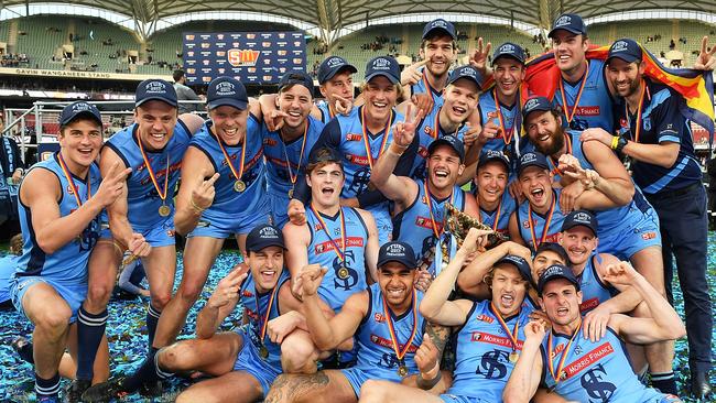 The 2017 SANFL premiers – Sturt. Picture: Daniel Kalisz/Getty Images.