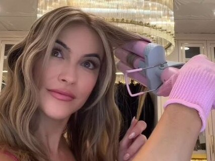 Chrishell Stauce has been mocked for how she used a hair tool. Picture: Instagram/Chrishell Stauce