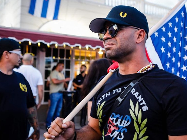 Proud Boys leader Henry "Enrique" Tarrio is among those prisoners pardoned by Donald Trump. Picture: AFP