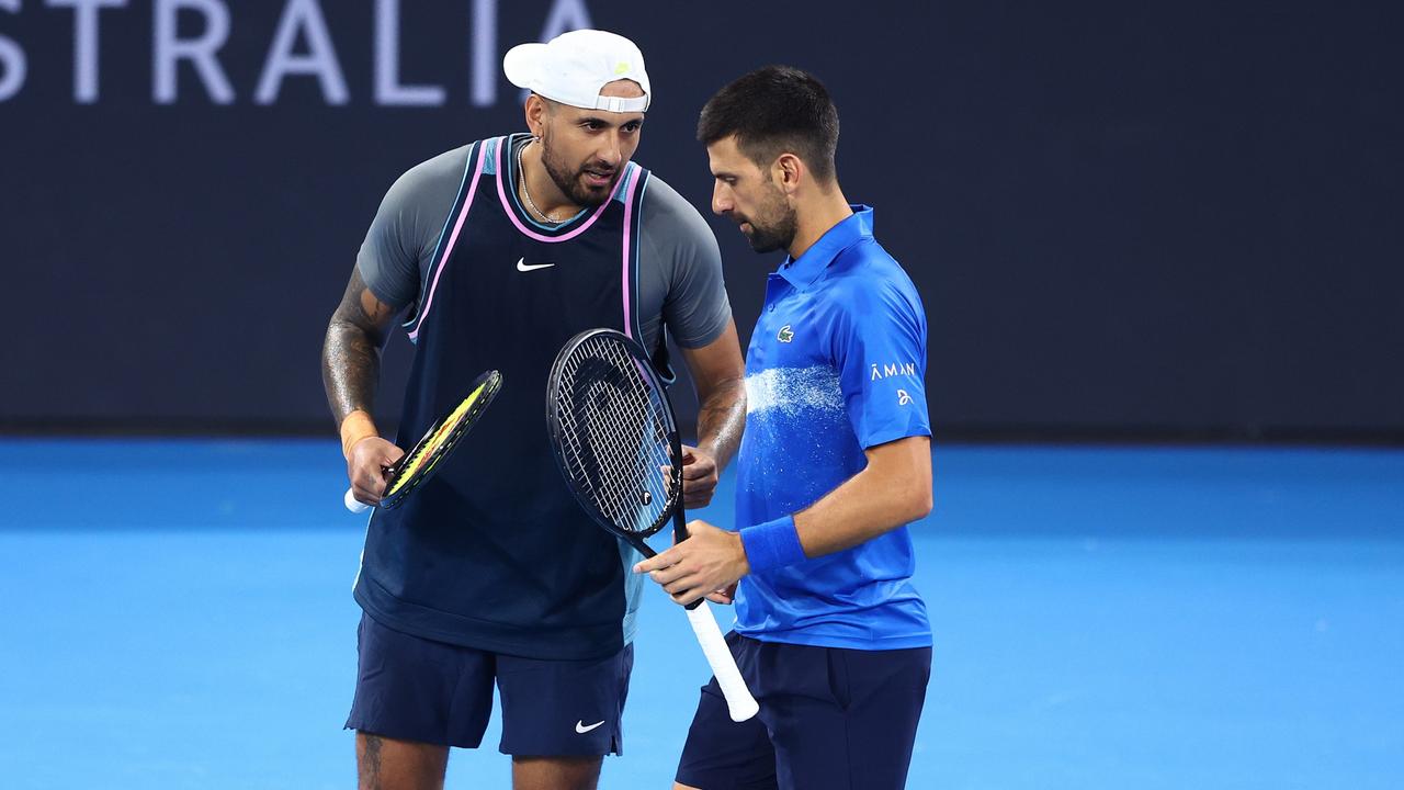 It wasn’t to be for Kyrgios and Djokovic. (Photo by Chris Hyde/Getty Images)