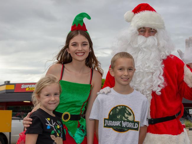 Amelia and Matthew Shipston with Santa at the 2018 Gatton Christmas Carnival