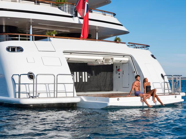 Holly Valance’s billionaire husband Nick Candy has buyers lining up to his $96 million yacht when it docks in Monaco this month. Picture: Y CO Scholey Photography