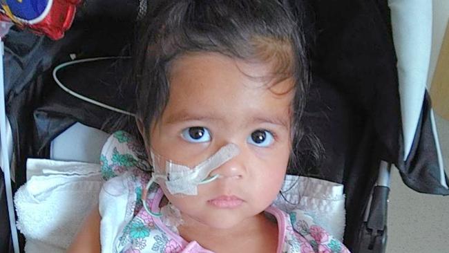 Gursirat Kaur, 1, spent almost two months in intensive care earlier this year after contracting a Strep A infection. Supplied