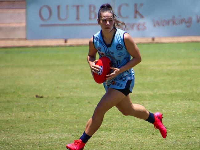 Buffette Dominique Carbone has been a massive positive for the side this year. Picture: Celina Whan AFLNT/Media