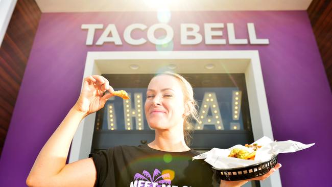 Taco Bell marketing manager Tamika Nelsen outside the first Townsville restaurant.