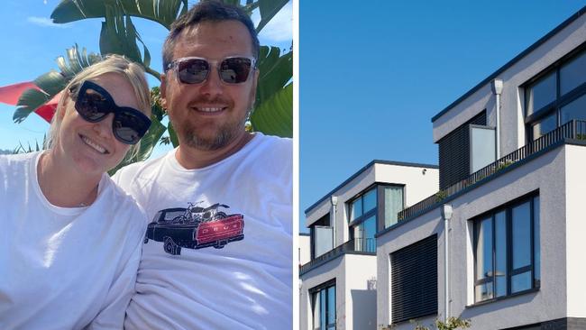 Beck Thompson and husband splash for neighbours story nsw real estate