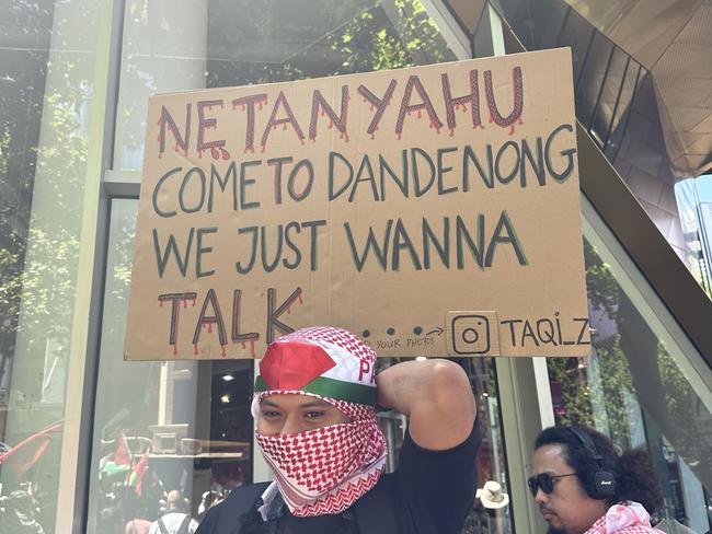 Pro-Palestine protesters in Melbourne. Picture: Suzan Delibasic