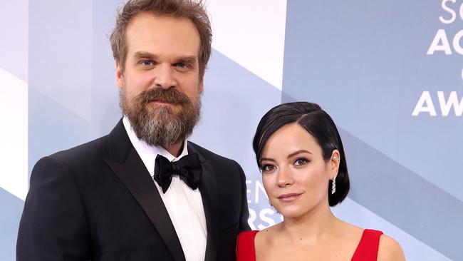 Actor David Harbour and singer Lily Allen recently faced rumours of a rift after the star unfollowed her husband on social media. Picture: Rich Fury/Getty Images